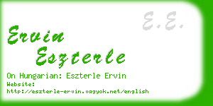 ervin eszterle business card